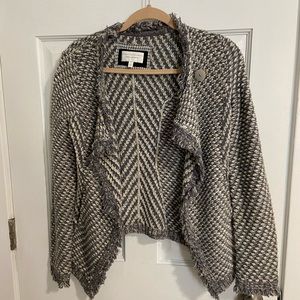 Grey sweater cardigan